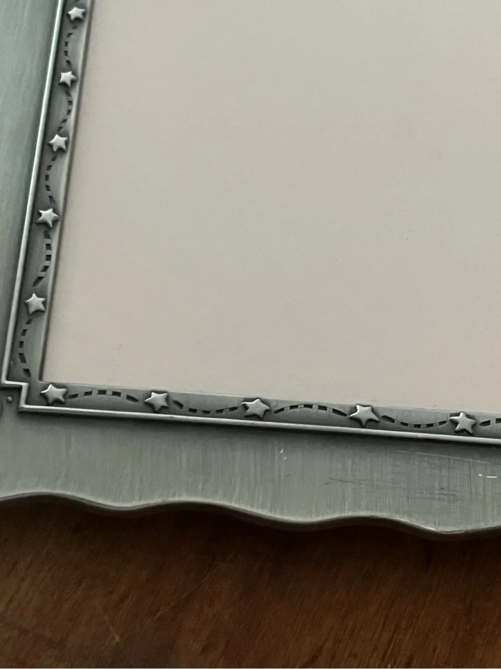 Burnes Of Boston Brushed Silver Picture Frame Teddy Bears & Book Reading FLAWS